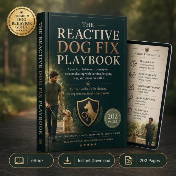 Reactive dog fix playbook Reactive Dog Fix Playbook 90-Day Dog Behavior Training eBook