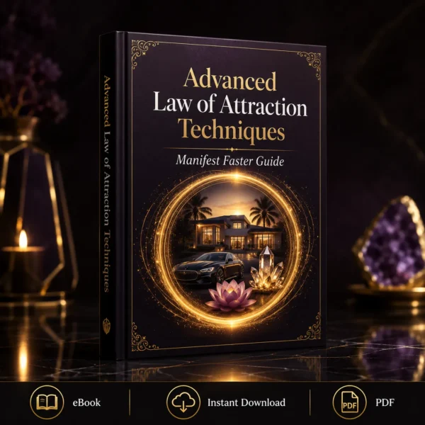 Advanced Law of Attraction Techniques Manifest Faster Guide digital PDF cover